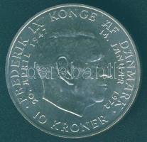 Dánia 1972. 10K Ag "Frigyes halála - Margit trónralépése" T:BU