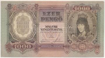 1943. 1000P "F 046 094180" T:AU,XF papírránc, középtájt nem végigérő hajlás Adamo P21