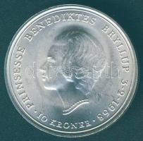 Dánia 1968. 10Kr Ag "Benedikt hercegnő" T:1