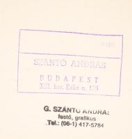 G. Szántó András (1937-2002): Alkotás közben. Fotó, papír, kartonon, hátoldalán pecséttel jelzett, 3...