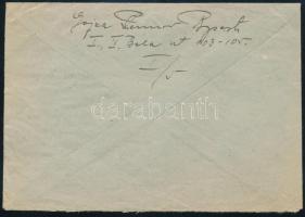 1946 (7. díjszabás) Levél 5 db Újjáépítés bélyeggel külföldre küldve