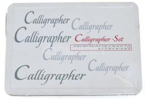 Kalligráfiai készlet, 8 db színes patronnal. fém dobozban