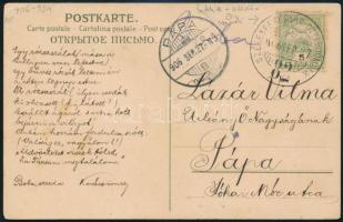 1906 Képeslap "SZÉKESFEHÉRVÁR-CZELLDÖMÖLK" vasúti mozgóposta bélyegzéssel / Postcard with railway postmark