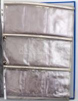 Kétgyűrűs, jó minőségű mappa 11db 3x3 osztású, soronként kihúzható berakólappal összesen 99db (egyen...