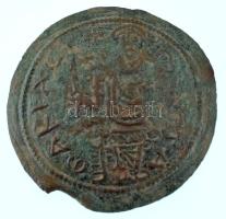 1172-1196. Rézpénz Cu "III. Béla" T:VF patina, hajlott lemez, ph. Hungary 1172-1196. Copper Coin Cu "Béla III" C:VF patina, bent coin, edge error Huszár: 72., Unger I.: 114.