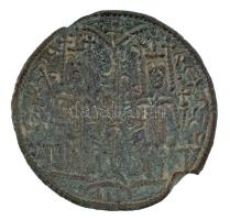 1172-1196. Rézpénz Cu "III. Béla" T:VF patina, hajlott lemez, ph. Hungary 1172-1196. Coppe...