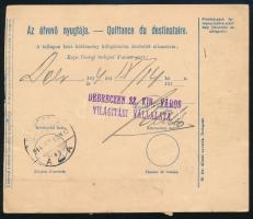 1914 Csomagszállító 3 x 60f bérmentesítéssel