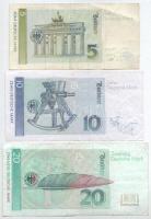 Német Szövetségi Köztársaság 1991. 5M + 10M + 1993. 20M T:F FRG 1991. 5 Mark + 10 Mark + 1993. 20 Ma...