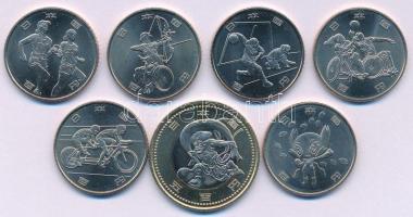 Japán 2018-2020. 100Y Cu-Ni bevonatú Cu "Tokyo 2020 - Paralimpia" (6xklf) kapszulában + 2020. 500Y bimetál "Tokyo 2020 - Szél Isten" kapszulában T:AU, sérült kapszula Japan 2018-2020. 100 Yen Cu-Ni clad Cu "Tokyo 2020 - Paralympics" (6xdiff) in capsule + 2020. 500 Yen bimetallic "Tokyo 2020 - Wind God" in capsule C:AU, broken capsule