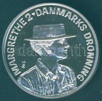 Dánia 1990. 200K Ag "Margit királynő 50. születésnapja" T:PP parányi k.