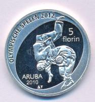 Aruba 2010. 5Fl Ag "2012 Olimpiai Játékok" kapszulában T:AU (eredetileg PP), folt Aruba 2010. 5 Florin Ag "2012 Olympic Games" in capsule C:AU (originally PP), spot Krause KM#45