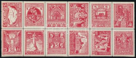 A Magyar Béke templom javára levélzáró 12-es tömb