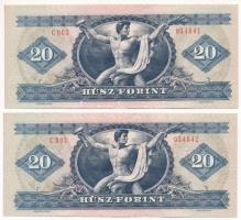 1980. 20Ft (2x) sorszámkövetők "C 005 054641 - C 005 054642" T:AU,XF
Adamo F17
