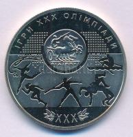 Ukrajna 2012. 2H Ni-brass "XXX. Nyári Olimpia" kapszulában T:AU (eredetileg PP), folt Ukraine 2012. 2 Hryvni Ni-brass "XXX Summer Olympics" in capsule C:AU (originally PP), spot Krause KM#675