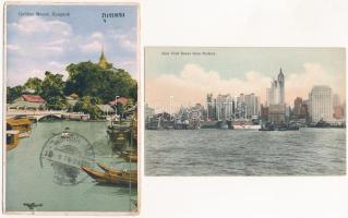 77 db RÉGI külföldi város képeslap, vegyes minőségben / 77 pre-1945 town postcards in mixed quality