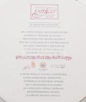 Hollóházi porcelán dísztál Faragó Miklós (1947- ) által tervezett: A négy évszak - Ősz dekorral. Lim...