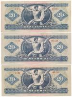 1975. 20Ft (3x) T:F közte szép papír Adamo F16