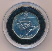 Nagy Britannia 2011. 50p Cu-Ni "2012 Nyári Olimpia, London - Torna" csavarozható kapszulában T:AU, patina Great Britain 2011. 50 Pence Cu-Ni "2012 Summer Olympics, London - Gymnastic" in screwable capsule C:AU, patina Krause KM#1170a