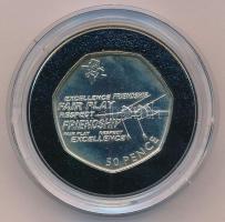 Nagy Britannia 2011. 50p Cu-Ni "2012 Nyári Olimpia, London - Evezés" csavarozható kapszulában T:AU, pici patina Great Britain 2011. 50 Pence Cu-Ni "2012 Summer Olympics, London - Rowing" in screwable capsule C:AU, small patina Krause KM#1172a