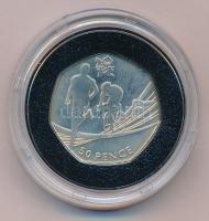 Nagy Britannia 2011. 50p Cu-Ni "2012 Nyári Olimpia, London - Triatlon" csavarozható kapszulában T:AU, pici patina Great Britain 2011. 50 Pence Cu-Ni "2012 Summer Olympics, London - Triathlon" in screwable capsule C:AU, small patina Krause KM#1173a