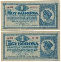 1920. 1K (2x) közeli sorszámok T:XF Adamo K4