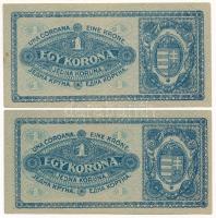 1920. 1K (2x) közeli sorszámok T:XF Adamo K4