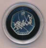 Nagy Britannia 2011. 50p Cu-Ni "2012 Nyári Olimpia, London - Kosárlabda" csavarozható kapszulában T:AU, pici patina Great Britain 2011. 50 Pence Cu-Ni "2012 Summer Olympics, London - Basketball" in screwable capsule C:AU, small patina Krause KM#1190a