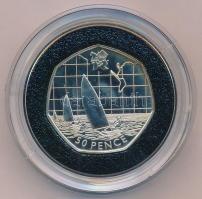 Nagy Britannia 2011. 50p Cu-Ni "2012 Nyári Olimpia, London - Vitorlázás" csavarozható kapszulában T:AU, pici patina Great Britain 2011. 50 Pence Cu-Ni "2012 Summer Olympics, London - Sailing" in screwable capsule C:AU, small patina Krause KM#1178a