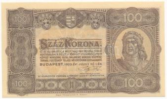 1923. 100K "Magyar Pénzjegynyomda Rt." nyomdahely jelöléssel T:UNC Adamo K25