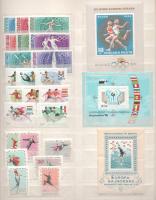 12 klf sport motívum sor a blokkokkal, 2 db A/4-es berakólap minden oldalán