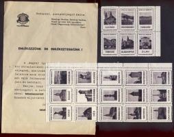 21 db klf irredenta levélzáró hozzá a Magyar Nemzeti Szövetség kísérő levele