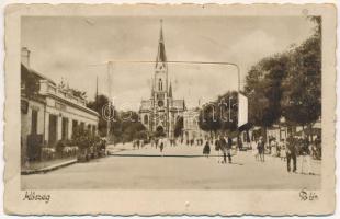 Kőszeg, Fő tér. leporellólap 10 kis képpel (felületi sérülés / surface damage)