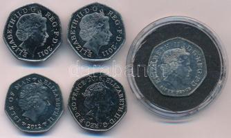 Nagy Britannia 2011-2016. 50p Cu-Ni "2012 Nyári Olimpia, London - XXX. Olimpia &amp; XIV. P...