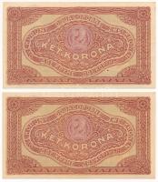 1920. 2K (2db) közeli sorszámok "2aa 004 476.831" és "2aa 004 476.837" T:AU,XF A...