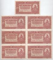 1920. 2K (7db) sorszámkövetők és közeli sorszámok "2aa 004 476.875" és "2aa 004 476.895" között T:AU Adamo K7