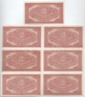 1920. 2K (7db) sorszámkövetők és közeli sorszámok "2aa 004 476.875" és "2aa 004 476.8...