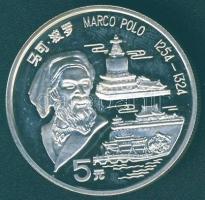 Kína 1992. 5Y Ag "Marco Polo" T:PP csak 12.000 db!