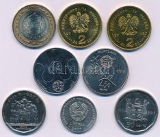 Vegyes 8db-os olimpiai tematikájú forgalmi emlékérmék kapszulában, közte Törökország 2012. 1L bimetá...