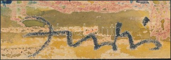 Juris Ibolya (1923-1997): Pireus (Pireusz). Vegyes technika, papír, jelzett, 22,5×32 cm