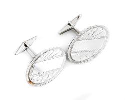 Ezüst (Ag) mandzsetta pár, jelzett, 11,4g