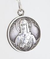 Ezüst (Ag) nyaklánc, Krisztus medállal, jelzett, 4,4g