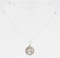 Ezüst (Ag) nyaklánc, Krisztus medállal, jelzett, 4,4g