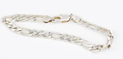Ezüst (Ag) figaro karkötő, jelzett, 9,7g