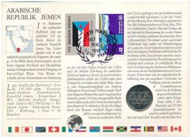 Jemen 1985. 50f Cu-Ni felbélyegzett borítékban, bélyegzéssel, német nyelvű leírással T:AU
Yemen 198...
