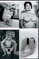 cca 1969 előtt ,,Vegyes összeállítás női modellekről", intim és erotikus felvételek, 4 db modern nagyítás, jelzés nélkül, 15x10 cm