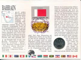 Bahrein 1965. 100f Cu-Ni felbélyegzett borítékban, bélyegzéssel, német nyelvű tájékoztatóval T:AU Ba...