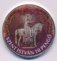 2019. "75 éves a forint - Szent István 10.000Ft-on és 10 pengőn" Ni emlékérem, dimenziós hátlappal, tanúsítvánnyal T:UNC