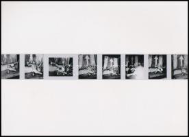 1975 Hajas Tibor (1946-1980) képzőművész, performansz alkotása (fotósorozat) 1 db modern nagyítás a néhai Népművelési Intézet képzőművészeti referensének gyűjteményéből, 15x21 cm