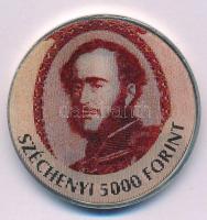 2019. "75 éves a forint - Széchenyi István 5000Ft-on és 5 pengőn" Ni emlékérem, dimenziós hátlappal, tanúsítvánnyal T:UNC