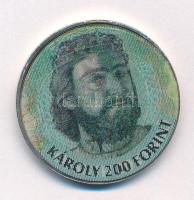 2019. "75 éves a forint - Károly Róbert 200Ft-on és Kossuth 20 pengő" Ni emlékérem, dimenziós hátlappal, tanúsítvánnyal T:UNC